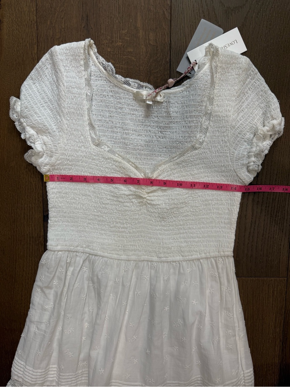 LoveShackFancy Bisolet Eyelet Lace Maxi Dress - Optic White - Picture 8 of 9